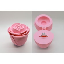 TriVox3D Gül Şeklinde Tektaş Yüzük Kutusu (Renk Seçeneği Vardır)