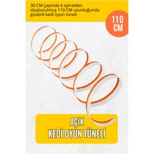 Özbience 110 cm Açık Spiral Kedi Oyun Tüneli, Kolay Kurulum ve Taşınabilirlik