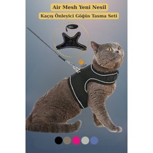 Özbience Nefes Alan Air Mesh Kedi Köpek Göğüs Tasma Seti, Rahat ve Hafif Kullanım