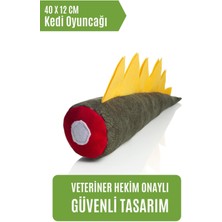 Özbience Dino Matatabi Kedi Oyuncağı 40X12CM, Bol Sesli ve Kokulu, Eğlenceli Tasarım