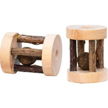 Özbience Doğa Dostu Kedi Oyuncağı Matatabi ve Catnipli Makara 4,5 cm