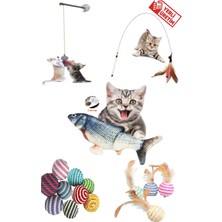 Özbience 5'li Balıkçılık Seti: Olta, Top, Vantuz, Ip Sarma, Peluş Balık