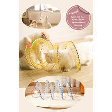 Özbience Esnek Spiral Kedi Oyun Tüneli, Eğlenceli ve Aktif Keşif Için