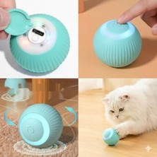 Özbience Interaktif Kedi Oyuncağı, Hareketli, Işıklı, Şarjlı ve Titreşimli Top