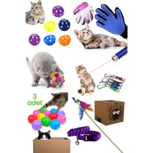 Özbience Renkli Kedi Oyun ve Bakım Seti 6 Parça, Eğlence ve Konfor Sağlar