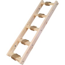 Özbience Doğal Ahşap Duvara Monte Kedi ve Köpek Merdiveni, 60CM, Sağ ve Sol Uyumlu