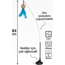 Özbience Yaylı Vantuzlu Tüylü Kedi Oyuncağı, Eğlenceli ve Çekici Tasarım