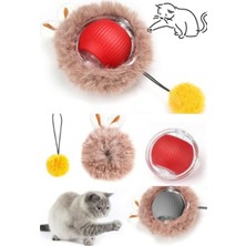 Özbience Tüylü Hareketli Etkileşimli Oyun Topu, USB Şarjlı, Kediler ve Köpekler Için