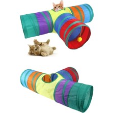 Özbience Renkli Katlanabilir Kedi ve Köpek Oyun Tüneli, Eğlence ve Eğlence Için