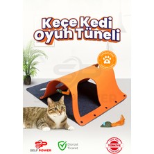 Özbience Etkileşimli Kedi Keçe Tünel Oyun Matı, Yavru ve Küçük Evcil Hayvanlar Için