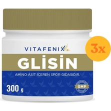 Vitafenix Glisin 300 gr Toz - 3 Adet (Toplam 900 gr) - Dezenfektan Hediyeli (%72 Alkol)