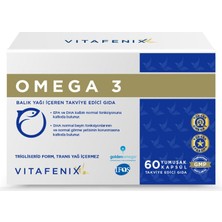 Vitafenix Omega 3 Balık Yağı Yüksek DHA & EPA – Trigliserid Formunda, 1000mg – IFOS Sertifikalı 60 Kapsül