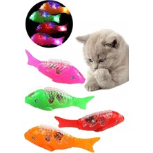 Özbience Sesli Işıklı Hareketli Kedi Oyuncağı, Eğlence Dolu Balık Şekli
