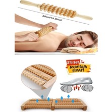 Allians Ahşap Masaj Seti, Ayak, Bel, Sırt, Boyun ve Tüm Vücut Rahatlatıcı Ikili Set