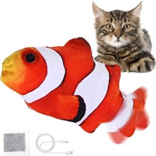 Özbience Renkli Hareketli Oynayan Balık, Catnip Hediyeli, Eğlenceli Ev Oyuncağı