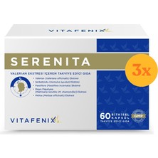 Vitafenix Serenita 60 Kapsül - 3 Adet (180 Kapsül) - Dezenfektan Hediyeli (%72 Alkol)