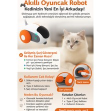 Özbience Tekerlekli Robot Kedi Oyuncağı, Eğlenceli ve Hareketli Ev Oyunu