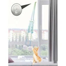 Özbience Etkileşimli Asılı Yaylı Peluş Tavşan ve Kedi Oltası Çocuklar Için Eğlence