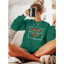 Nova Epoxy Art Kadın Uzun Kollu Bisiklet Yaka Desenli Viskon Iki Iplik Bluz