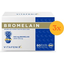 Vitafenix Bromelain 500 mg 60 Kapsül - 3 Adet (Toplam 180 Kapsül)