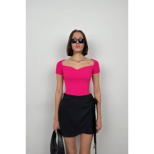 Nova Epoxy Art Kare Yaka Triko Bluz