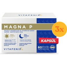 Vitafenix Magna P Gece Gündüz 60 Kapsül - 3 Adet (180 Kapsül) - Dezenfektan Hediyeli (%72 Alkol)