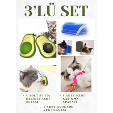 Özbience Kedi Seti: Nane, Kaşıntı Aparatı ve 90 cm Oyun Oltası