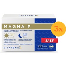 Vitafenix Magna P 60 Saşe - 3 Adet (180 Saşe) - Dezenfektan Hediyeli (%72 Alkol)