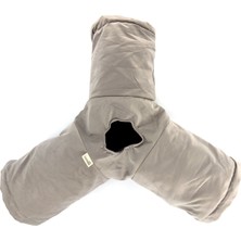 Özbience Katlanabilir Kadife Kedi Tüneli, Üç Yönlü, Gümüş Renkli, Rahat ve Eğlenceli