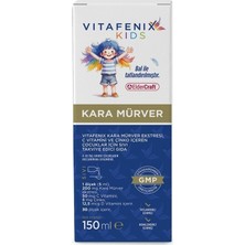 Vitafenix Çocuklar Için Kara Mürver 150 ml Şurup - Dezenfektan Hediyeli (%72 Alkol)