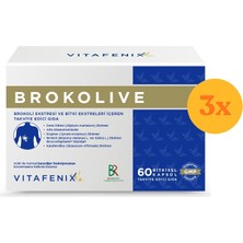 Vitafenix Brokolive 60 Kapsül - 3 Adet (Toplam 180 Kapsül) - Dezenfektan Hediyeli (%72 Alkol)
