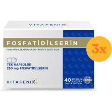 Vitafenix Fosfatidilserin 250 Mg 40 Kapsül - 3 Adet (120 Kapsül) - Dezenfektan Hediyeli (%72 Alkol)