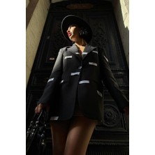 Nova Epoxy Art Siyah Etiket Detaylı Ceket