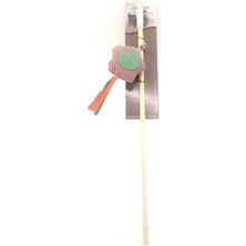 Özbience Peluş Yıldızlı Catnipli Kedi Oltası, 47 Cm, Eğlenceli ve Güvenli Oyun Keyfi