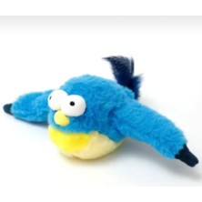 Özbience Mavi Renkli Kanat Çırpan Kuş ve Kedi Oyuncağı Eğlenceli Tasarım