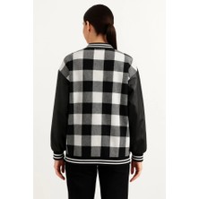 Nova Epoxy Art Kolları Suni Deri Içi Astarlı Oduncu Kolej Içi Ceket - Gri