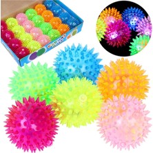 Özbience Renkli Işıklı ve Sesli Top, 6,5 Cm, 24 Adet, Eğlenceli ve Çocuklar Için