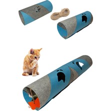 Özbience Renkli ve Eğlenceli Kedi Tüneli Çift Seti, 100 Cm, Eklenebilir ve Fonksiyonel