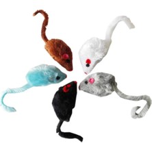 Özbience Renkli Tüylü Peluş Kedi Oyuncak 3X5X10 Cm, Eğlenceli ve Yumuşak Tasarım