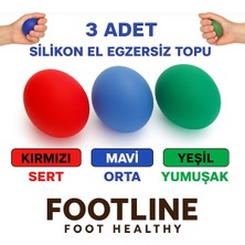 Allians El Sikma Egzersiz Top Seti, 3 Sertlik, Stres Topu, Dayanıklı ve Taşınabilir