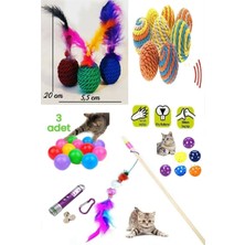 Özbience Renkli 9'lu Kedi Oyuncak Seti, Eğlence ve Hareketli Anlar Için