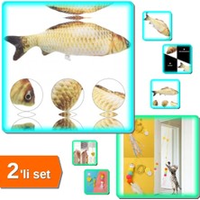 Özbience Peluş Balık ve Elastik Oltalı Kedi Oyun Seti, Eğlence Dolu 2li Paket