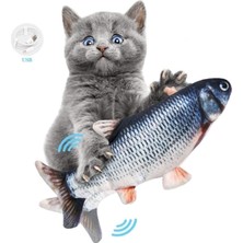 Özbience Şarjlı Dans Eden Balık Kedi Oyuncağı Büyük Boy Bez Balık