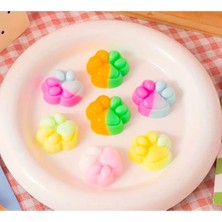 Özbience Sevimli Mini Kedi Patisi Oyuncakları, Yumuşak Mochi Squishy Seti