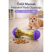 Özbience Zeka Geliştirici Otomatik Dönüşlü Kedi Oyuncağı ve Mama Topu