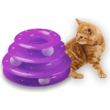 Özbience 3 Katlı Renkli Kedi Oyuncağı, Eğlenceli ve Dayanıklı Tasarım