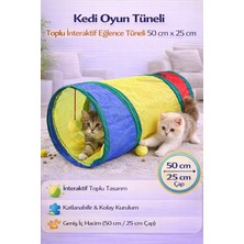 Özbience Eğlenceli Kedi Oyun Tüneli 50X25 Cm, Interaktif ve Eğlenceli Tasarım