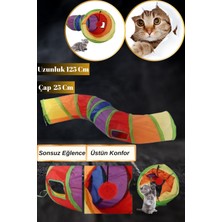 Özbience 125 cm Kıvrımlı Katlanabilir Kedi Oyun Tüneli, Eğlence ve Konfor Için Ideal