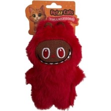 Özbience Yumuşak Peluş Kedi Oyuncağı, Canlı Kırmızı Renk, Eğlenceli Tasarım