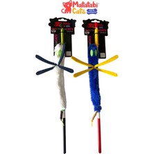 Özbience Alüminyum Saplı Kedi Oltası, Matatabi, Çıngırak ve Hışırtı ile Eğlence